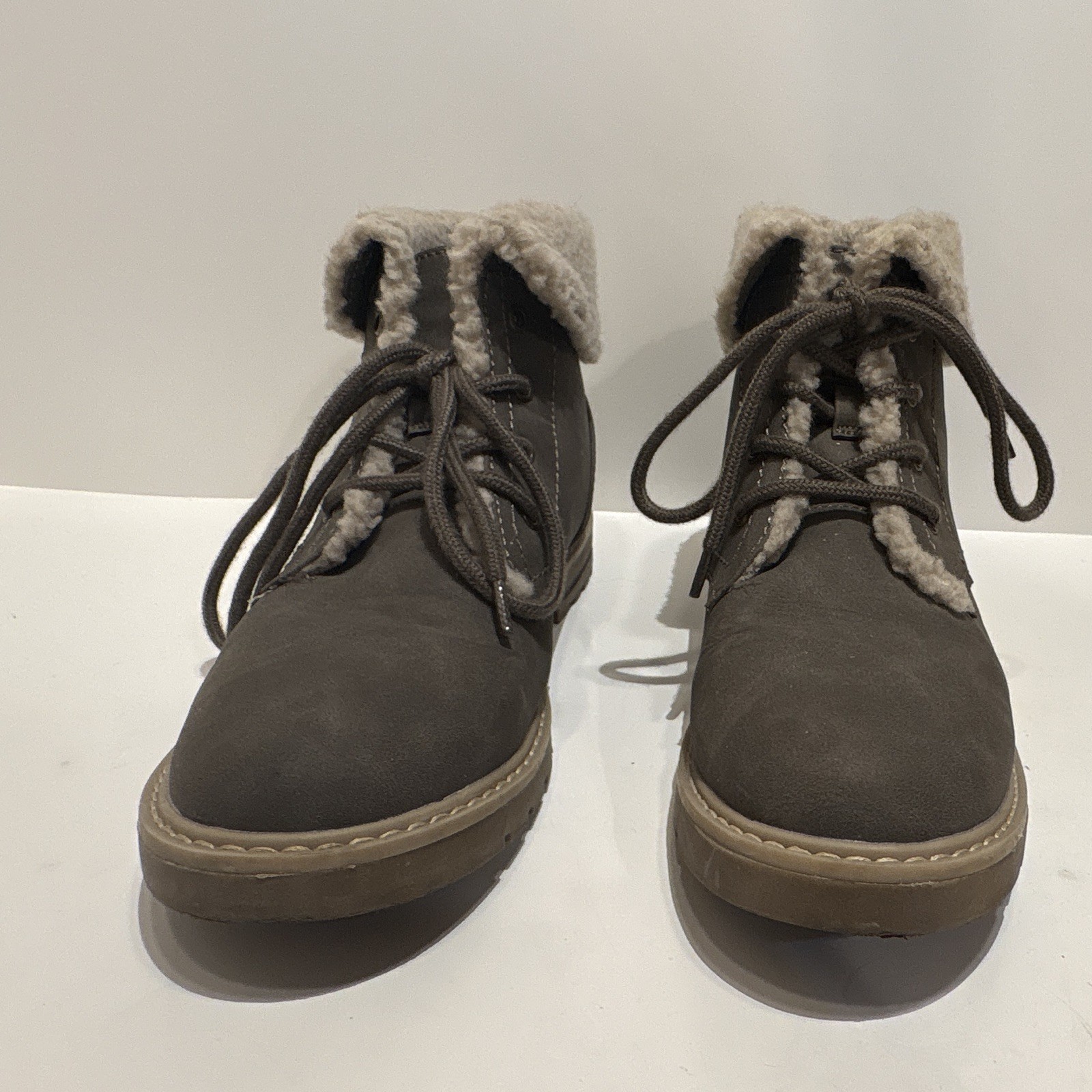 Sonoma Goods For Life Ortholite eco Leather Faux Fur Lined Lace-Up Ankle