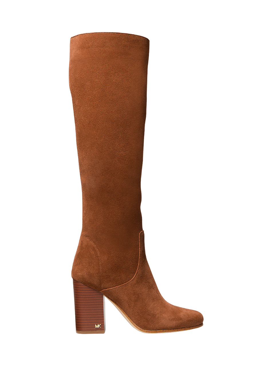 Michael Kors Jocelyn Suede Boot Black/Luggage 6/6.5/7/7.5/8/8.5/9/9.5/10 Nib$355