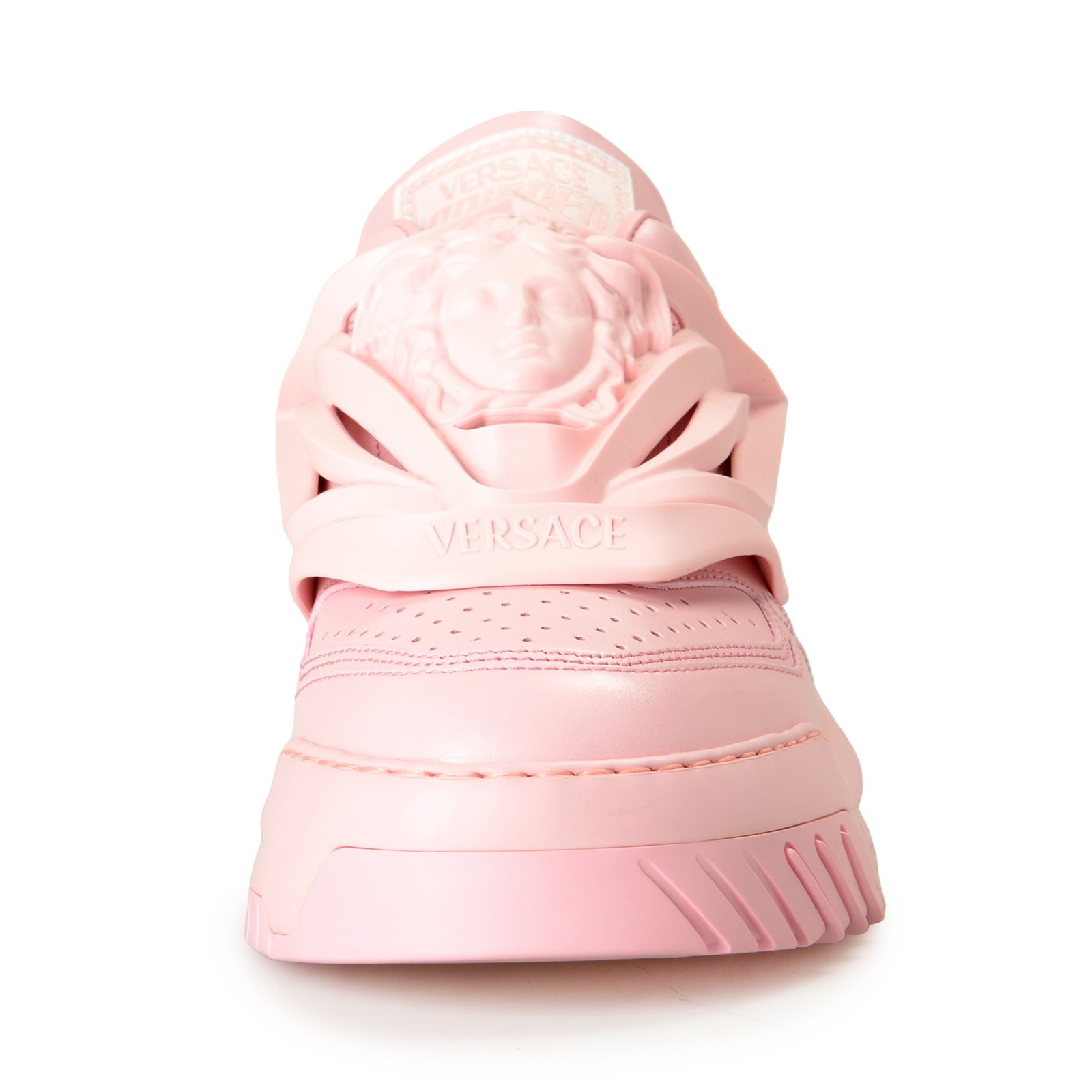Versace Women’s «Odissea» Rose Pink 100% Leather Sneakers Shoes US 6 IT 36