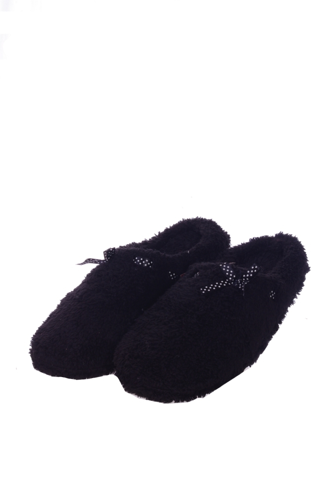 Womens Black Soft Slip On House Shoes Slippers S M L XL 5 6 7 8 9 10 11 12 NEW