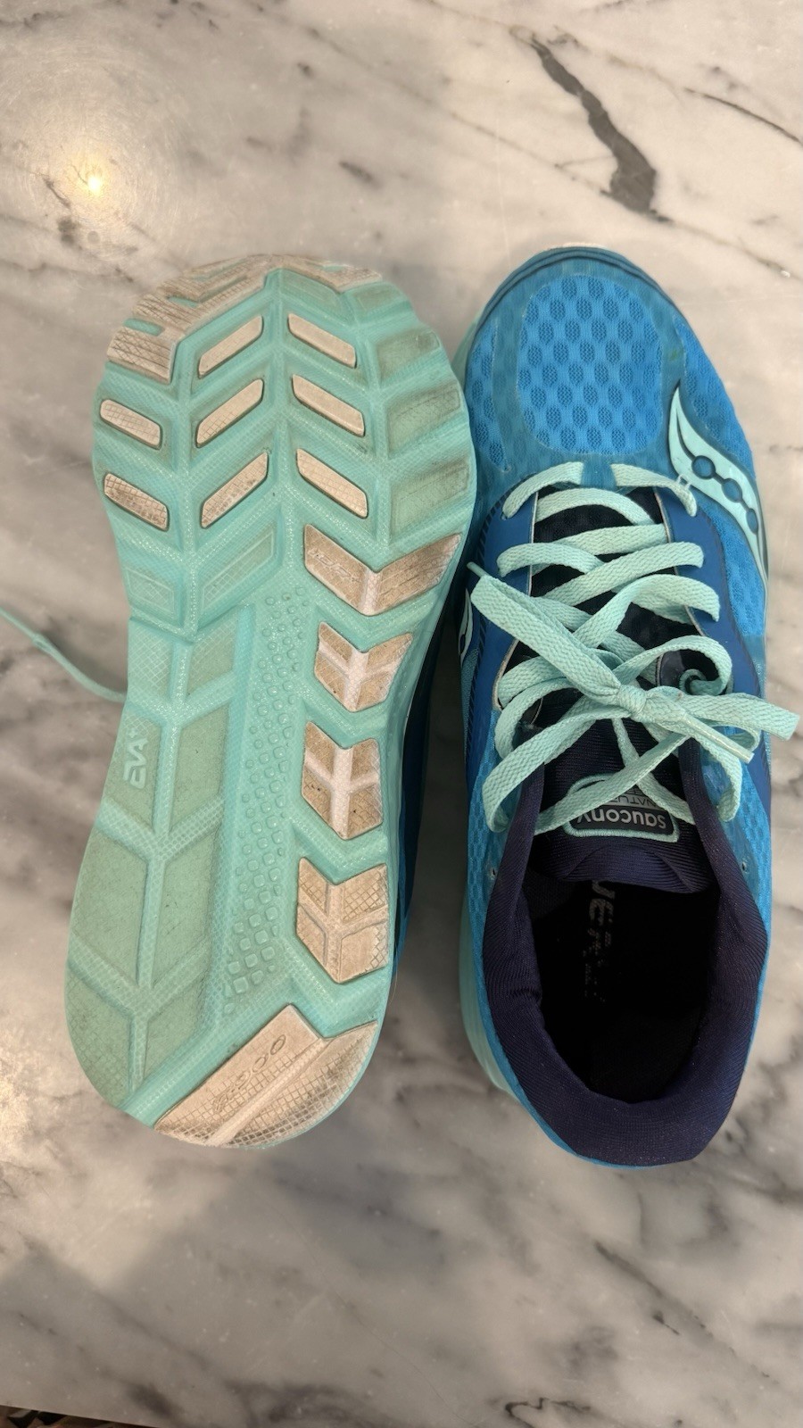 Saucony Kinvara Natural Series Women’s Lace-Up Low Top Sneakers Blue/Green