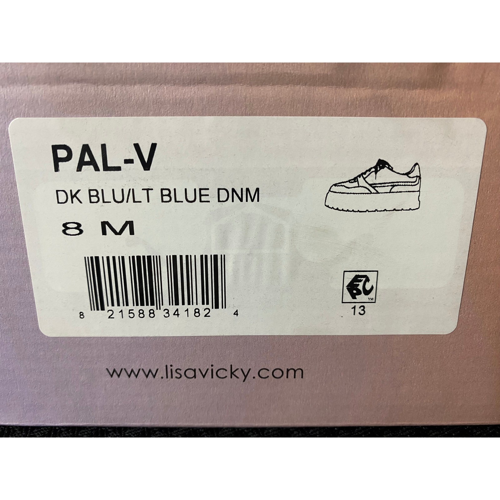 Lisa Vicky Pal-V Denim Platform Sneakers Blue Women’s Size 8 M New in Box