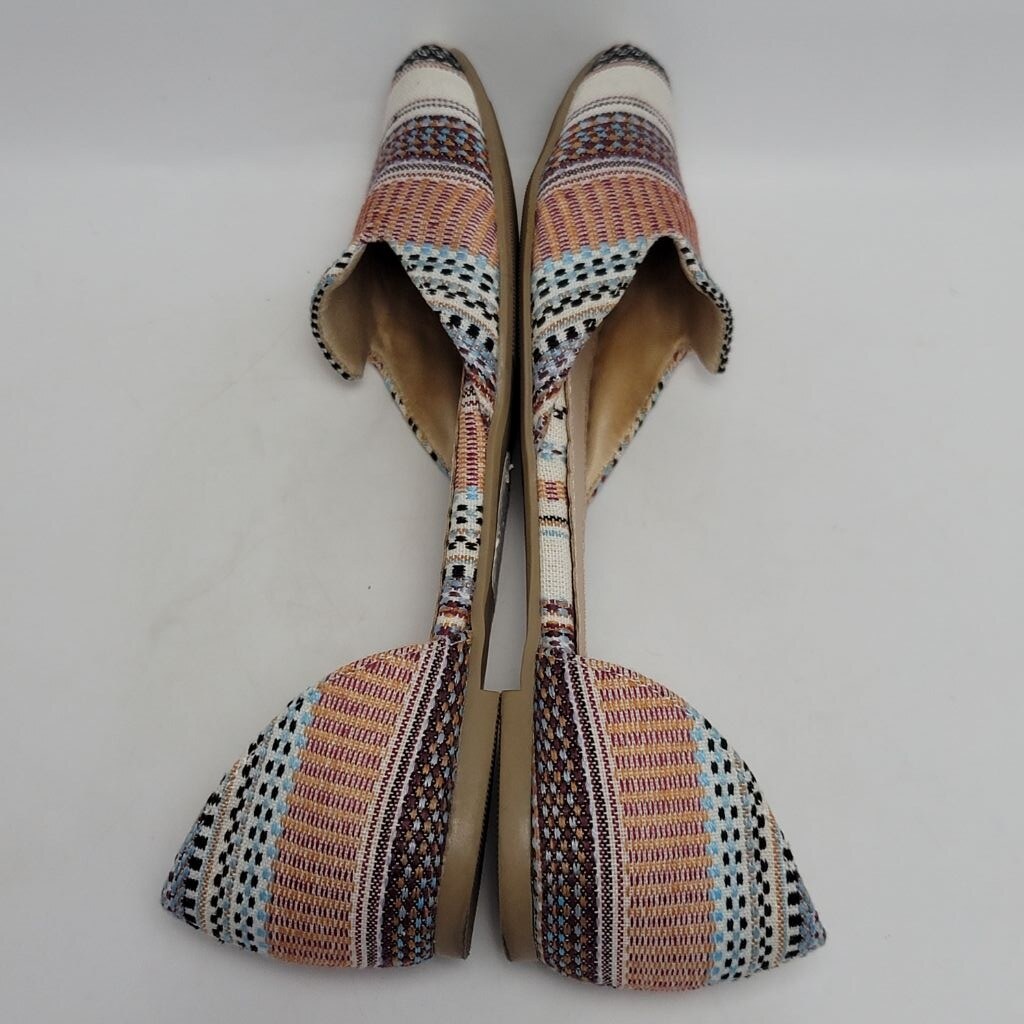 Women’s Restricted Multicolor Woven D’orsay Pointed Toe Flat Shoes Size 9