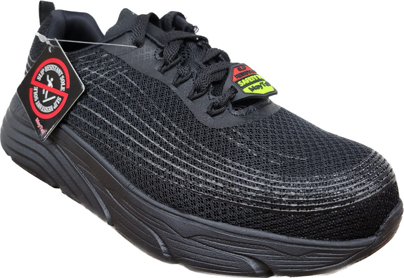 Comfort Women’s Comp Toe Shoes Work Black Safety Toe Slip Resistant MayTall 2603