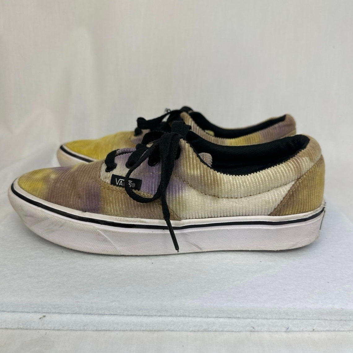 Vans Tie Dye Sneakers Corduroy Purple & Yellow Mens 4 Womens 6