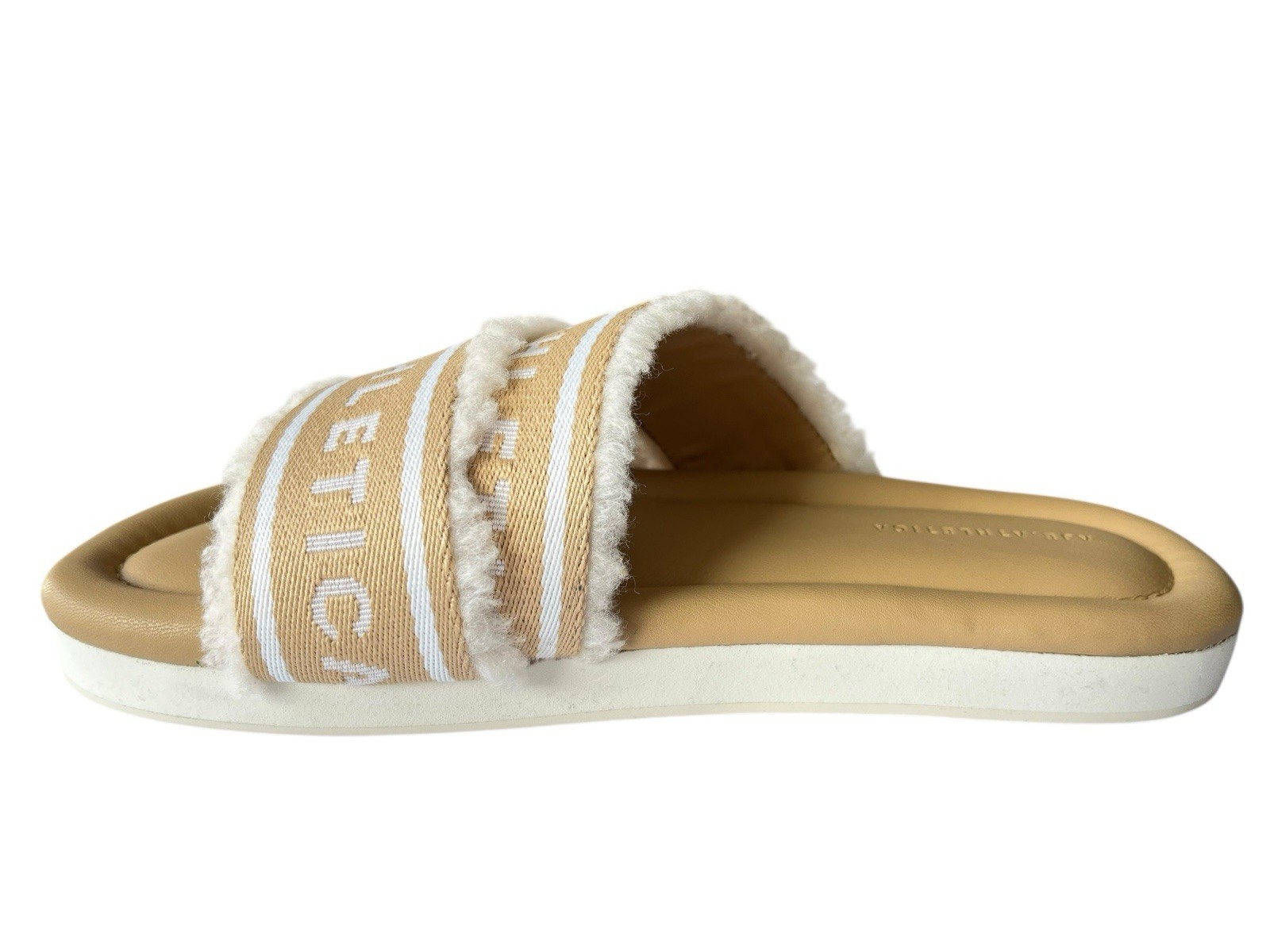 Aje Athletica Puffed Shearling Slides Size EU 37/AU 6/UK 4 Natural Tan BNWT