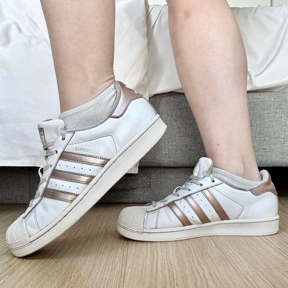 Adidas | Rose Gold Superstar Sneakers 8