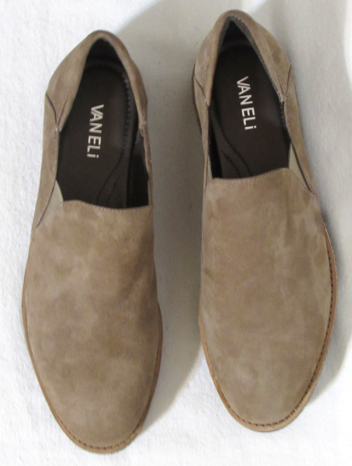 New Womens Ladies VANELI Tan Suede Leather Loafers Shoes 10 M Orig $175