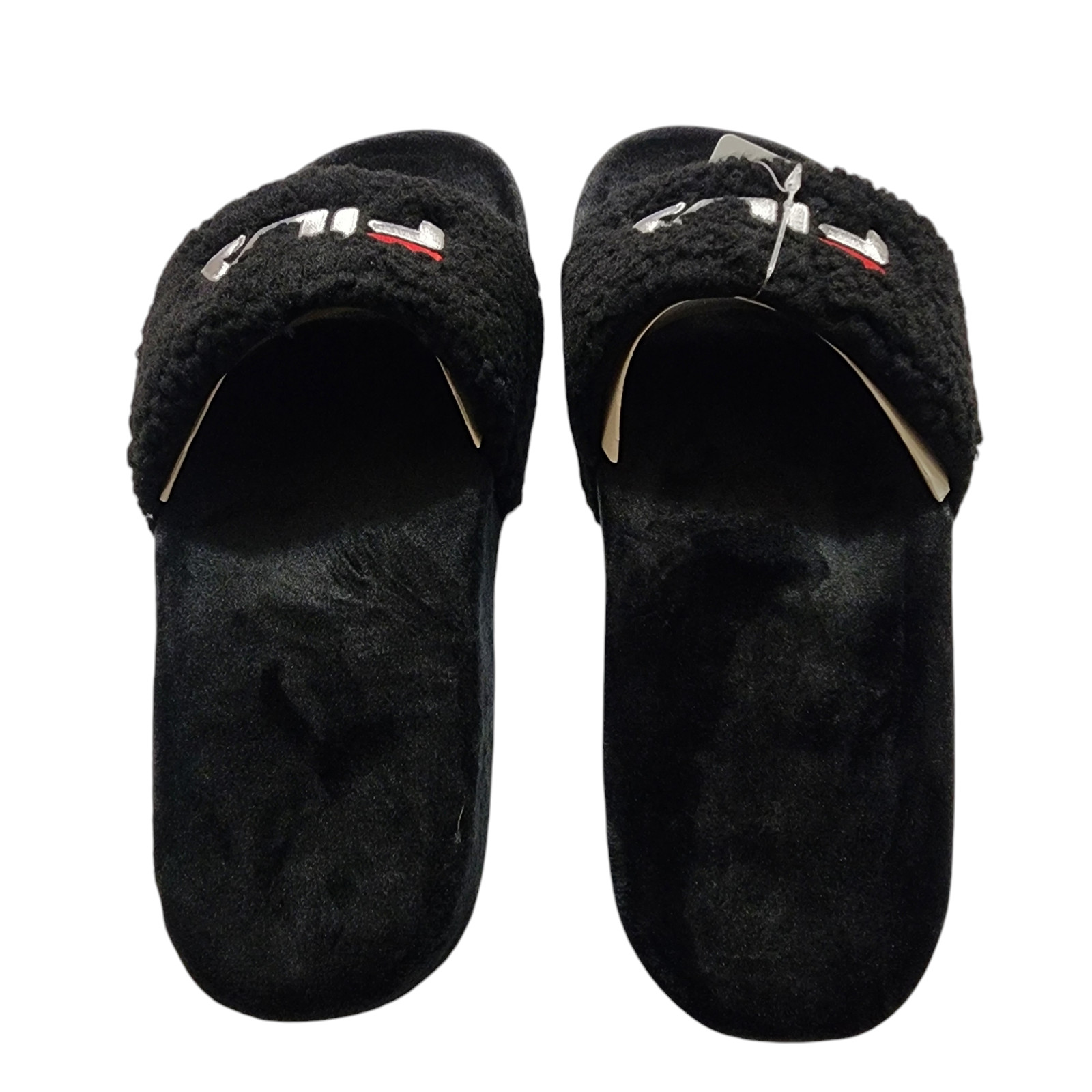 Fila Fuzzy Drifter Women Slide Sandals Black Size 5