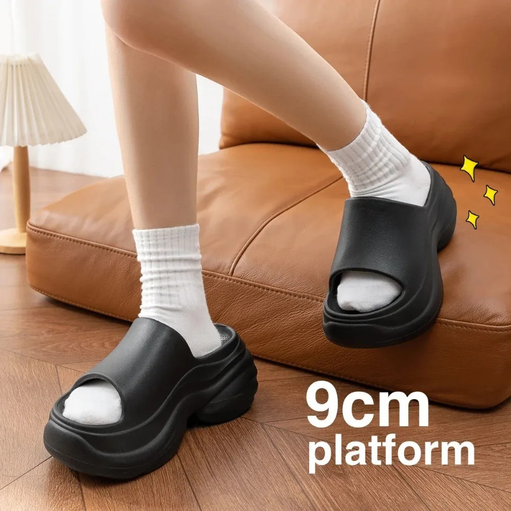 Non-Slip Home Thick Bottom Slippers for Women Platform Sandals Fashion Comfortab