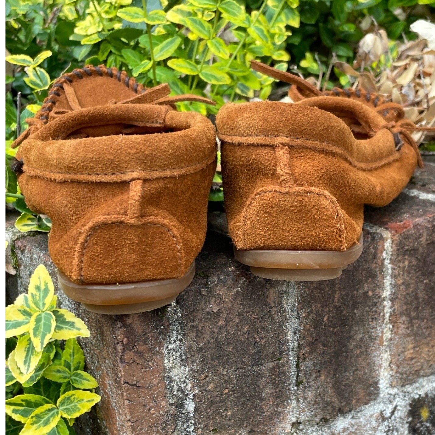 Minnetonka Womens Moccasin 7 Kilty Tan Brown Suede Fringe Slip On 402 Western