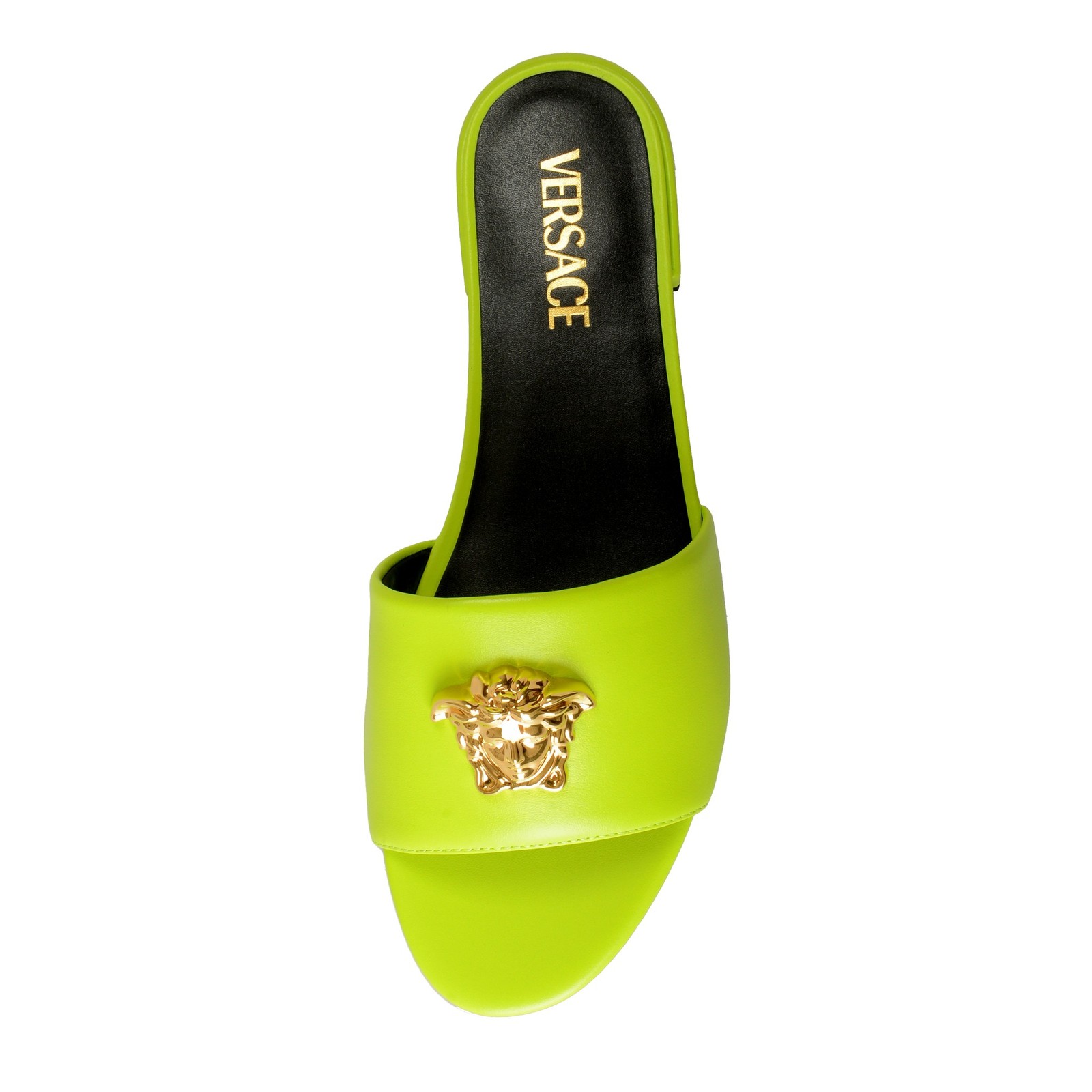 Versace Women’s Leather Gold Medusa Sandals Flip Flop Mules Shoes US 6 IT 36