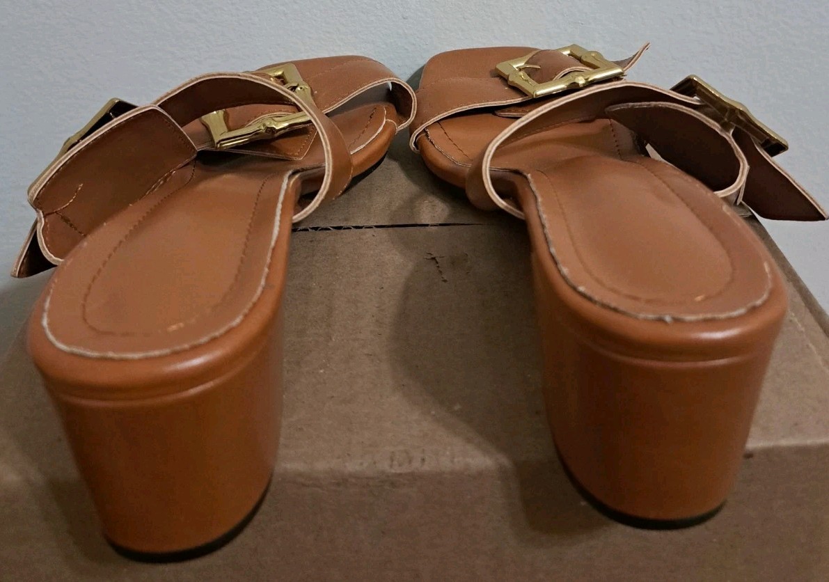 SHUZIA Ladies Solid Color Flat Sandals With Concise And Beautiful Metal