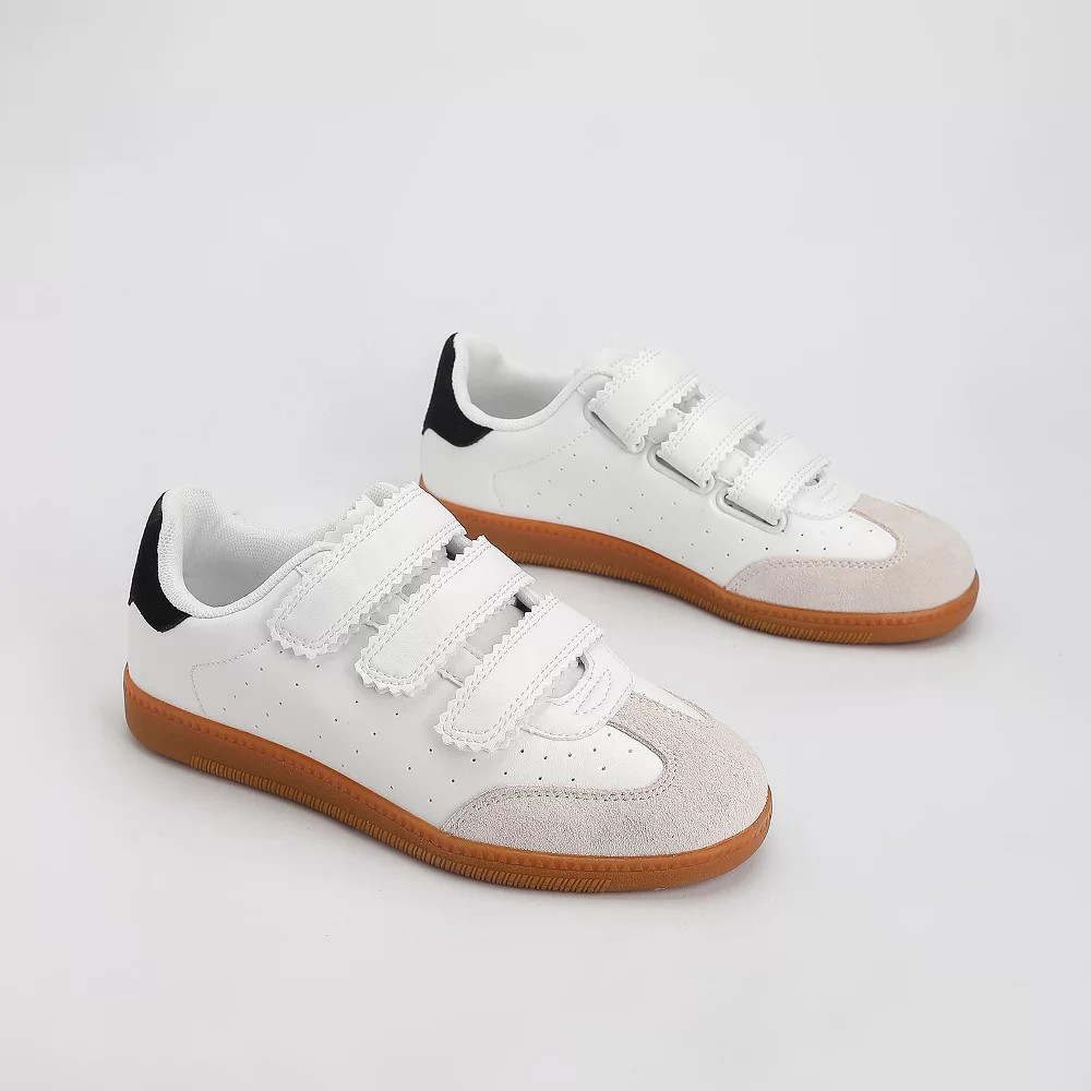 Berness Women Blake Triple-Strap Gum Sole Sneakers Black 9