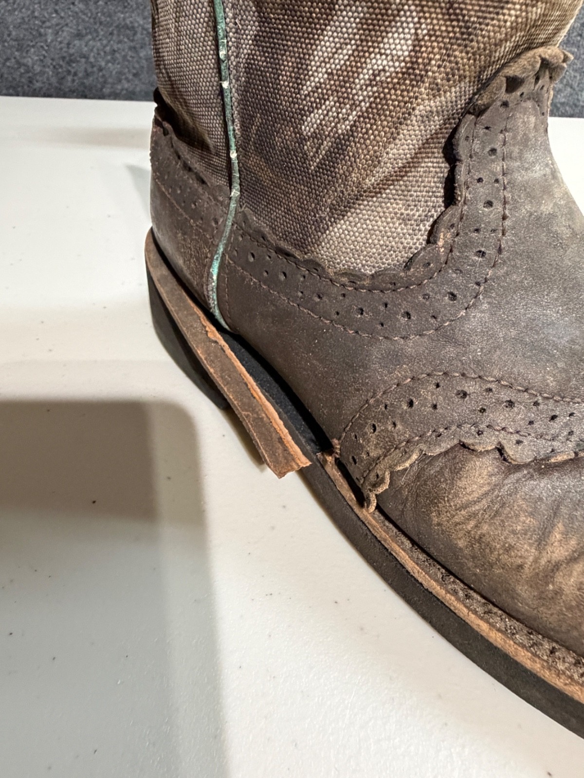 Ariat Fatbaby Camo Brown Leather Western Cowboy Boots Women’s 8 B
