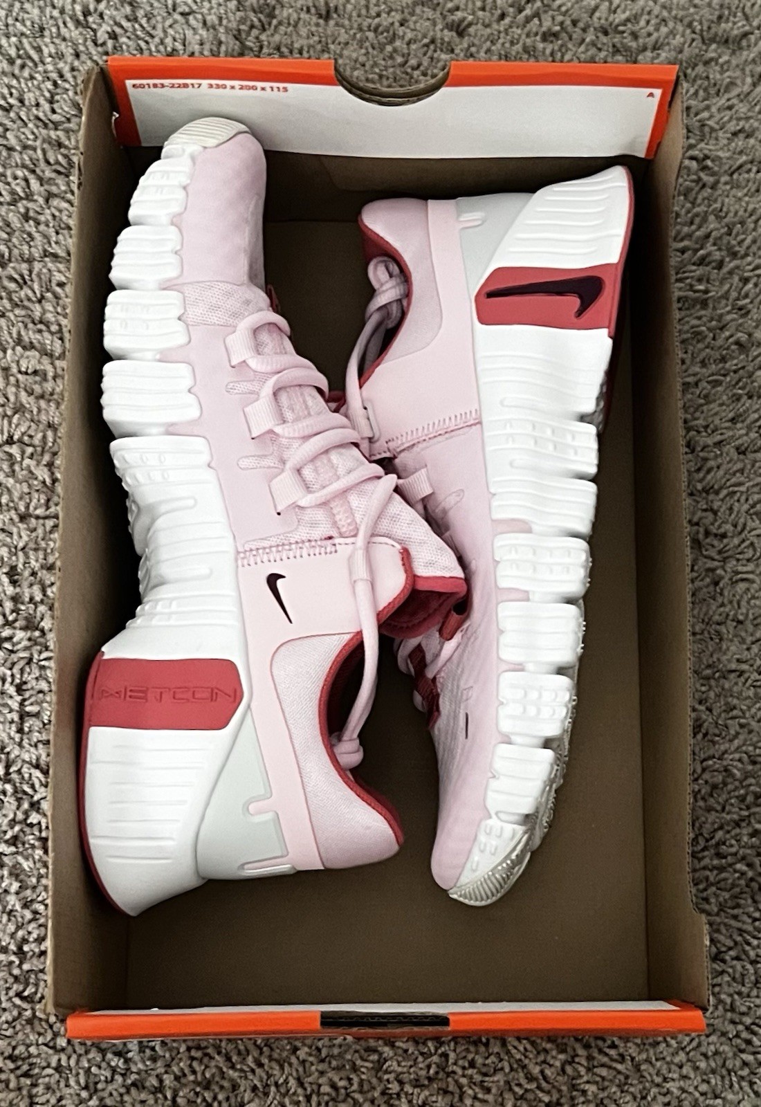 Size 5.5W- Nike Free Metcon 5 Pink Foam/Dark Team Red-Adobe NBY DV3950-603