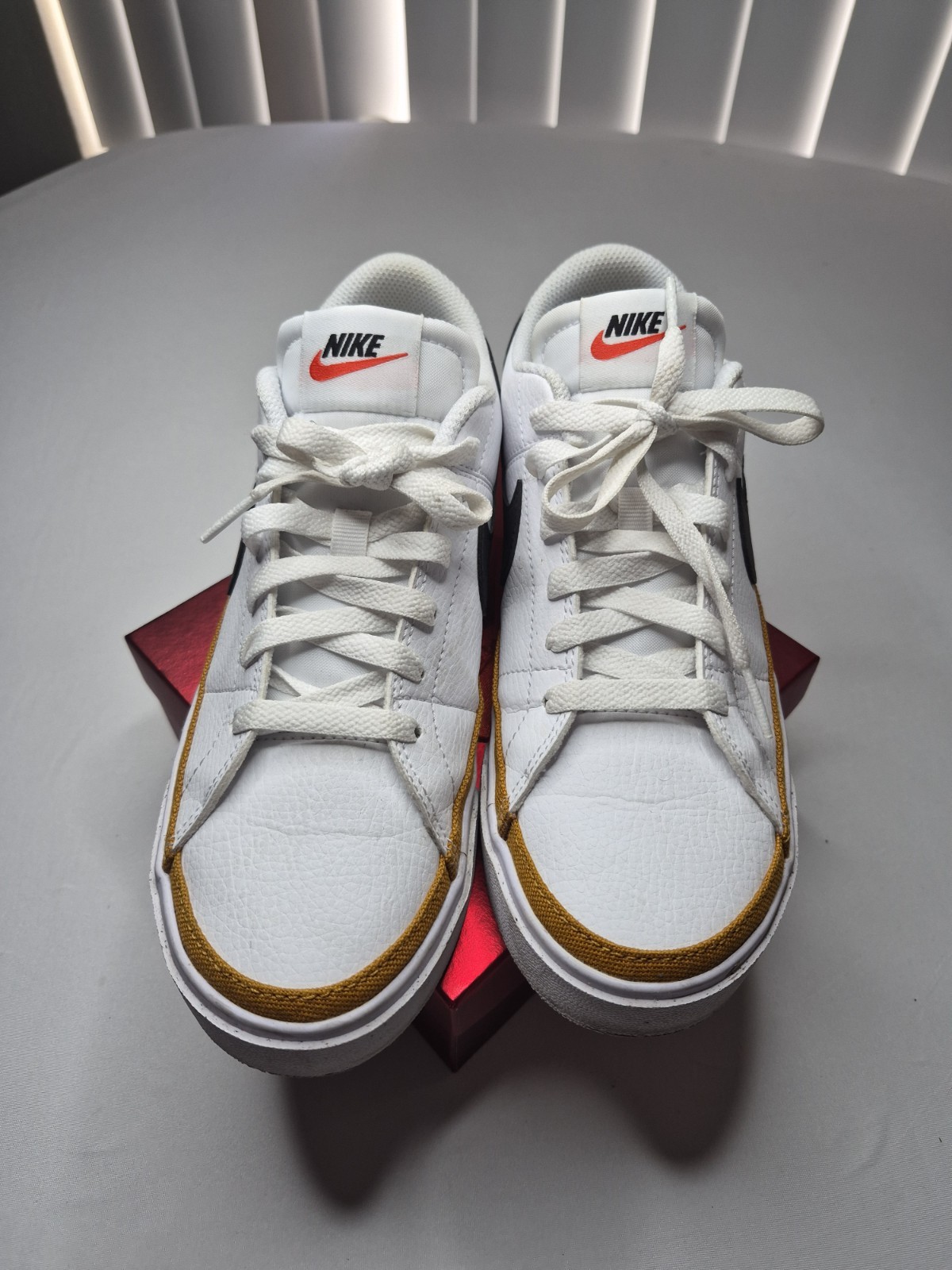 Nike Women’s Court Legacy Next Nature White With Desert Ochre Size 8