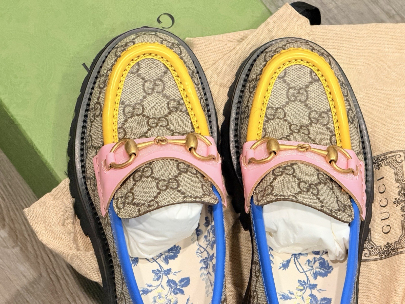 2023 Gucci GG Platform Horsebit Loafers Shoes Loafer Size 38 NEW $890