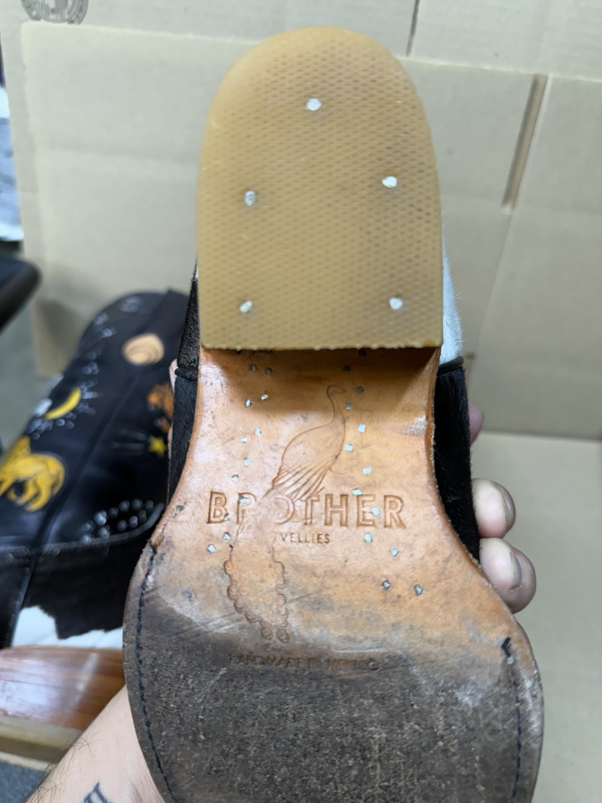 Brother Vellies Doodle Boots – Saturn Zodiac Stars Cowboy 13” Please Read