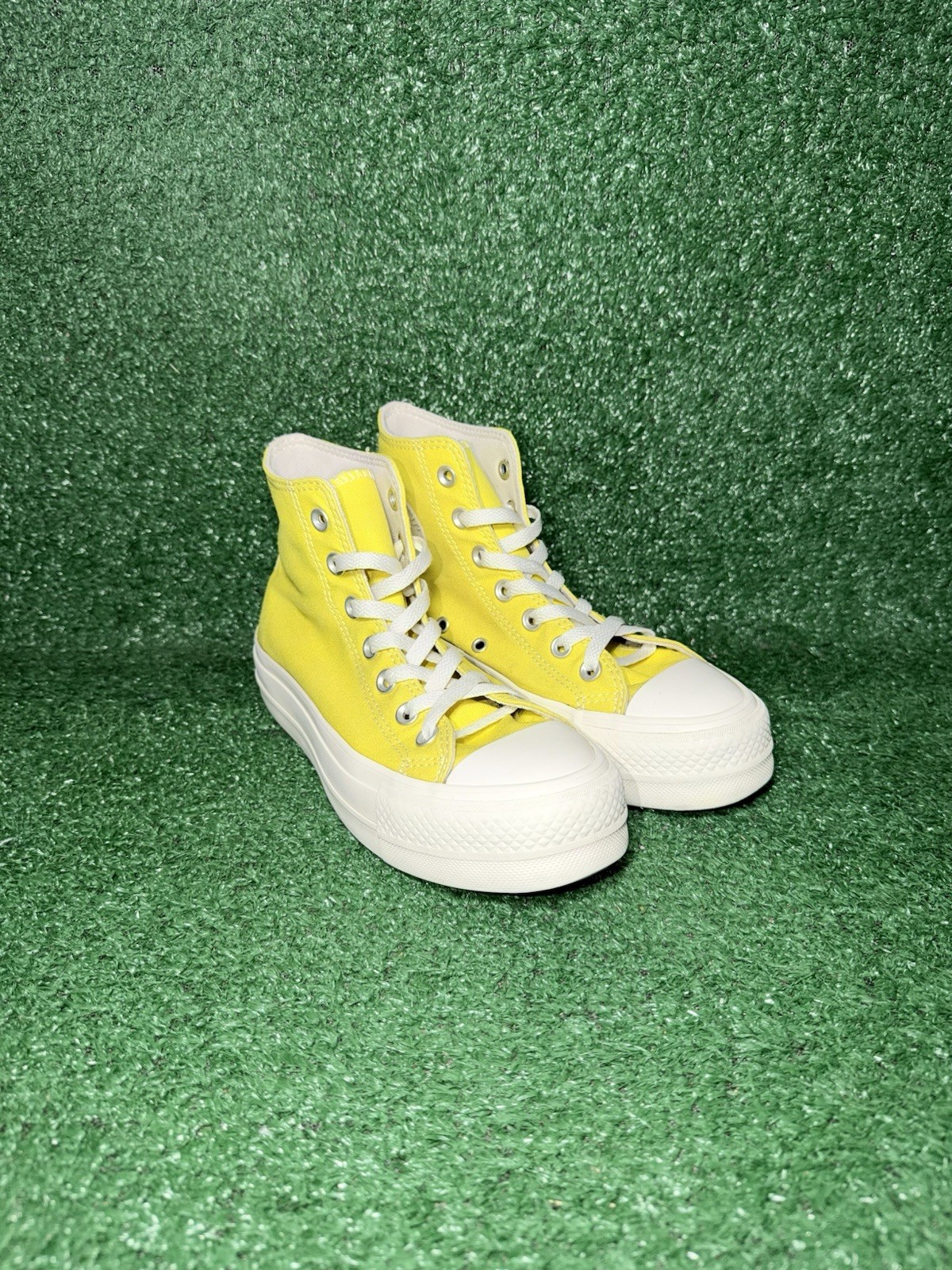 Converse Women Size 6.5 Chuck Taylor All Star Platform Yellow White Casual Shoes