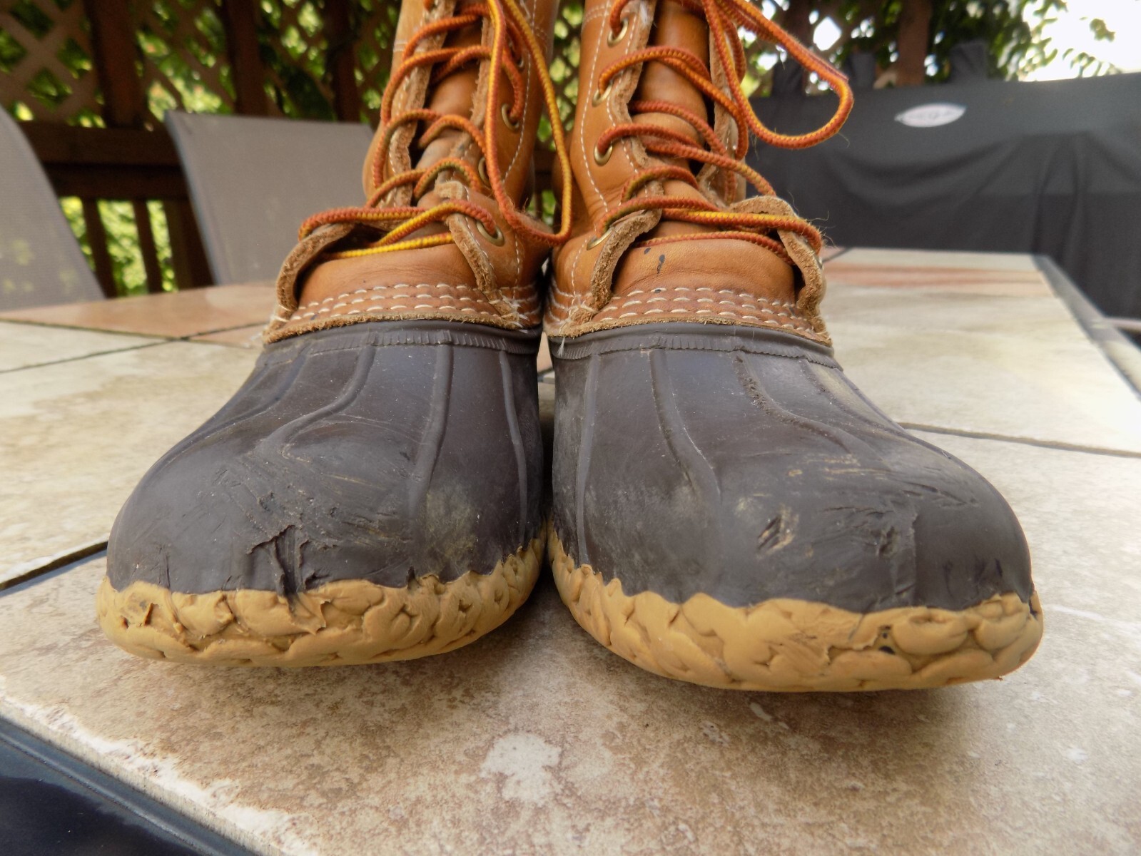 LL Bean Duck Boots Made In Maine Vtg Classic Unlined FN Men 8/Women 10 Narrow