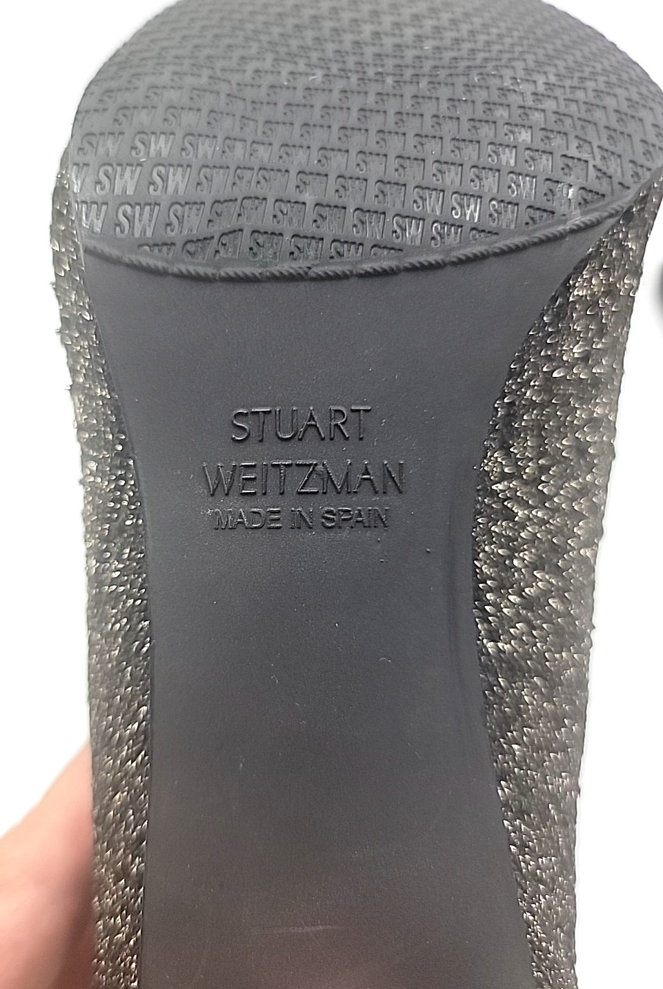 New Stuart Weitzman Waverly Sock Boots Ankle Black Gold Stretch Women’s 10M