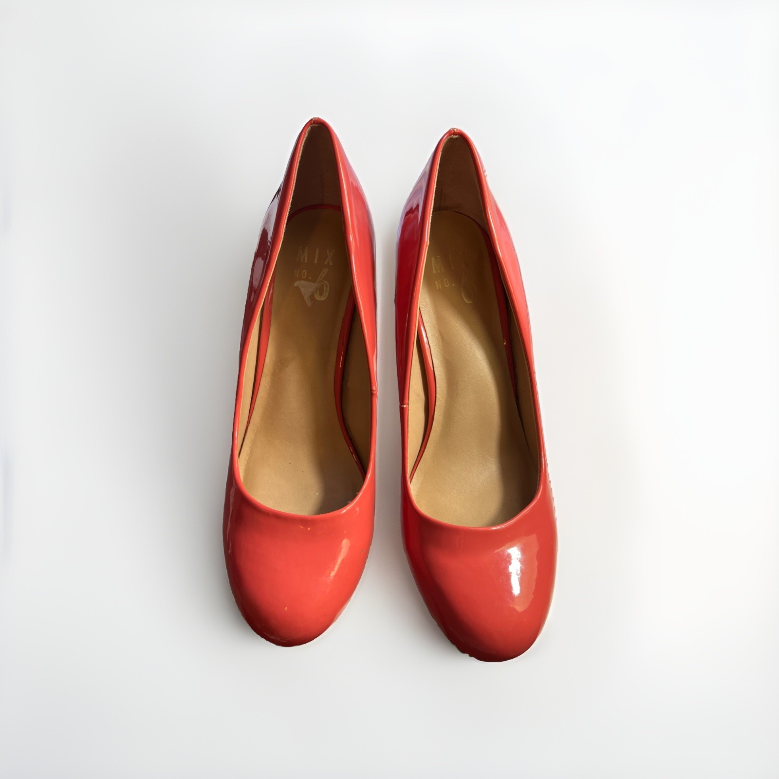 Mix No. 6 Selisa Pink Salmon Patent Leather Pumps Size 8