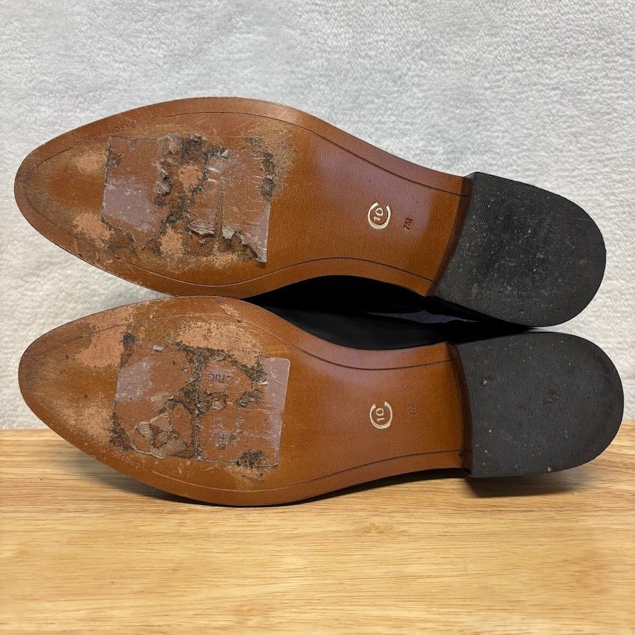 Derek Lam Loafers Crosby Black Calf Hair Leather Slip On Loafer Shoes Size 7M