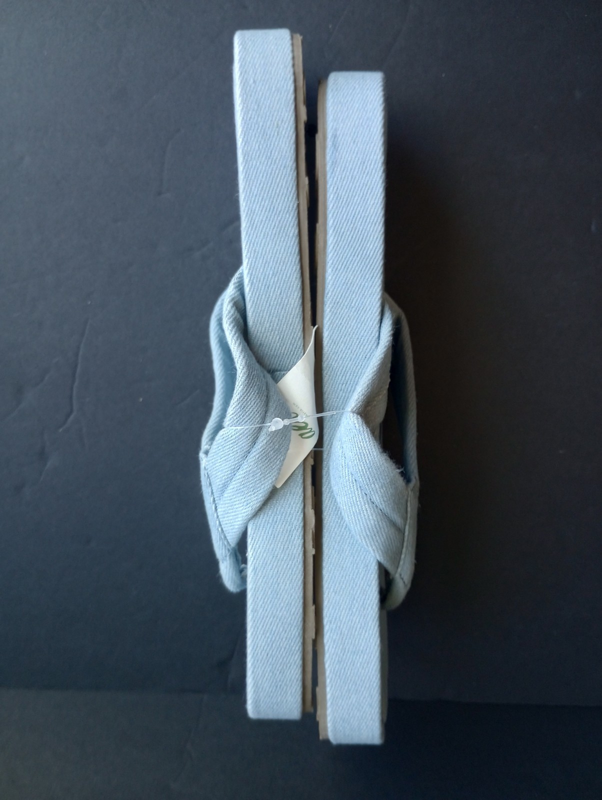 NWT Aerie Square Toe Flip Flop Denim Size 7