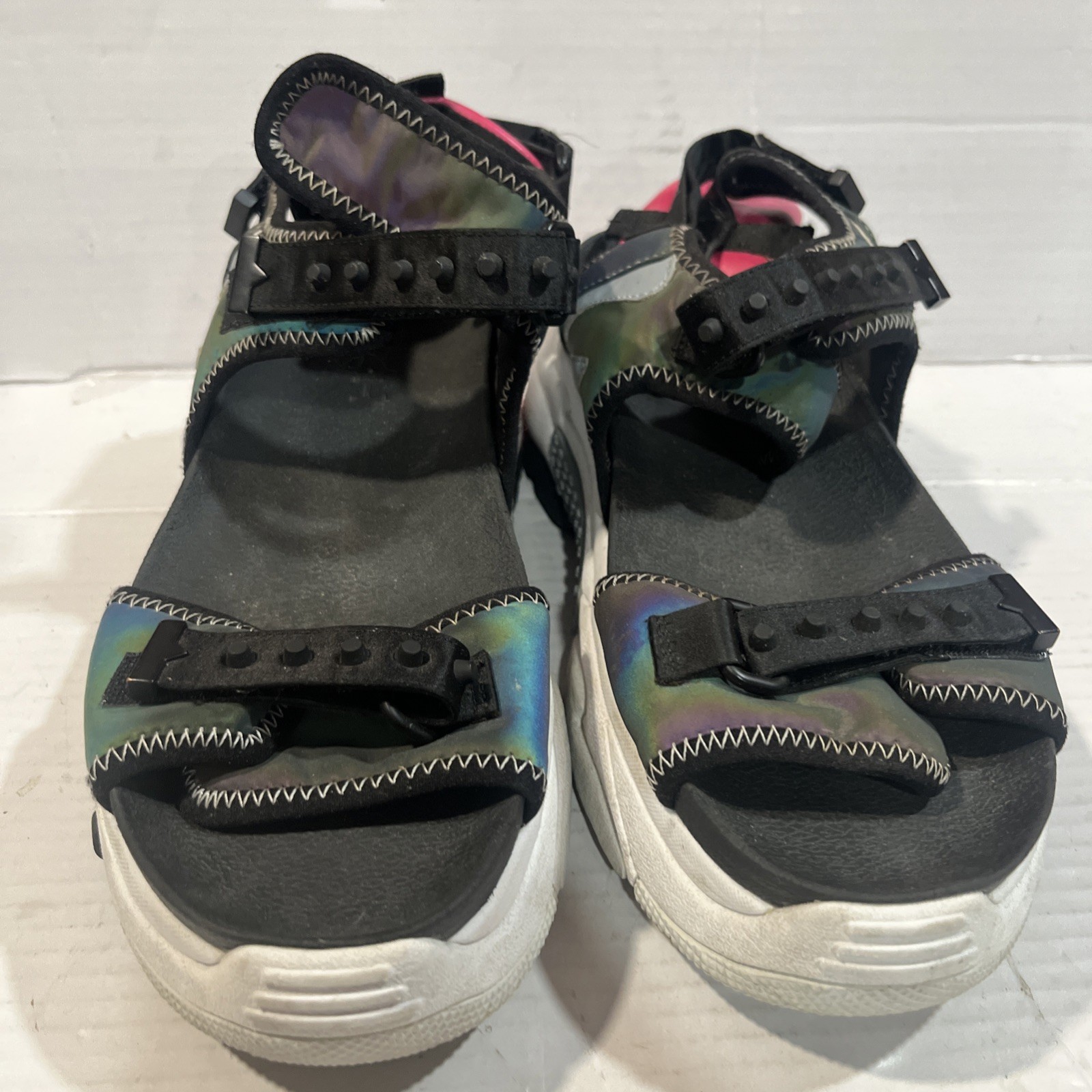 Ash Adapt Sandal Black Rainbow Platform Thick Soles Woman US Size 9 UK 40