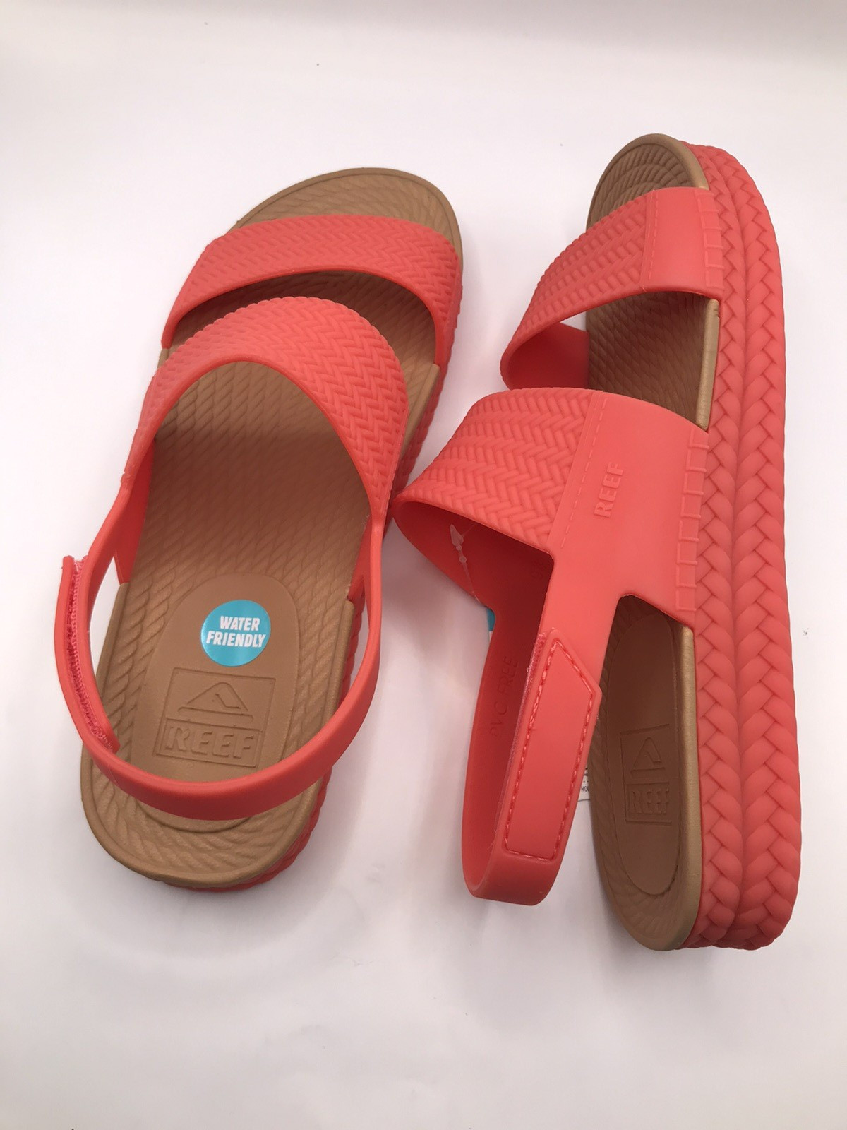 WOMEN’S REEF SUNSET CORAL WATER VISTA STRAPPY BEACH/POOL SUMMER SANDAL SIZ 9 NWT