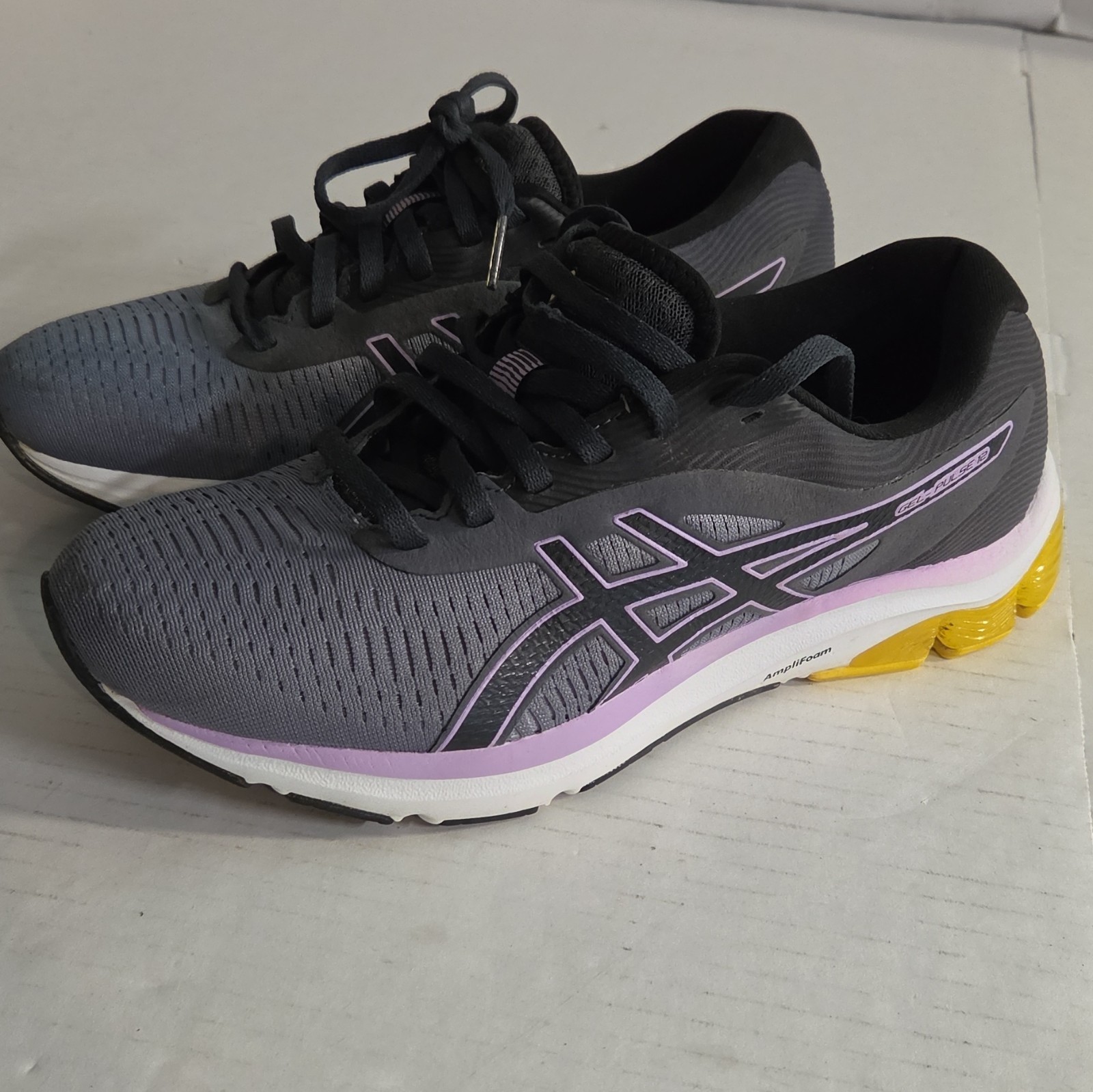 ASICS Gel-Pulse 12 AmpliFoam Running Shoes 1012A724 Womens Size 9 dark grey/pink