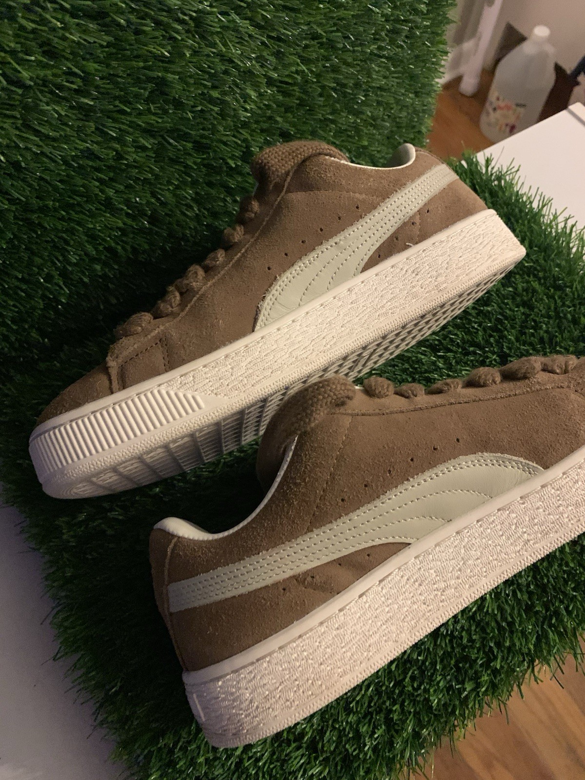 PUMA Suede XL Sneakers Brown Suede Upper & Chunky Lace-up Women’s US Size 7