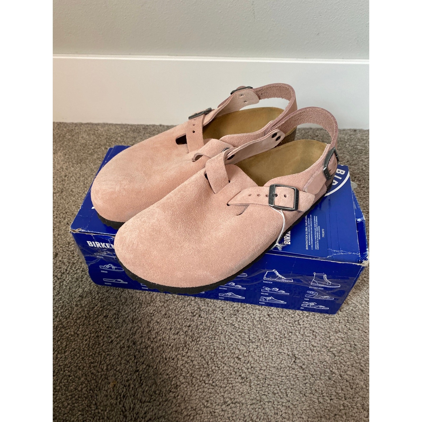 New Birkenstock Tokio II Suede Clogs Pink Clay EU39 Women’s 8