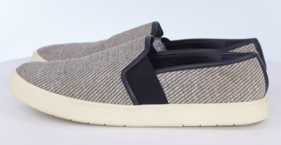 Vince Preston Women’s Textured Loafers Shoes Size 7.5 Gray Blue Striped