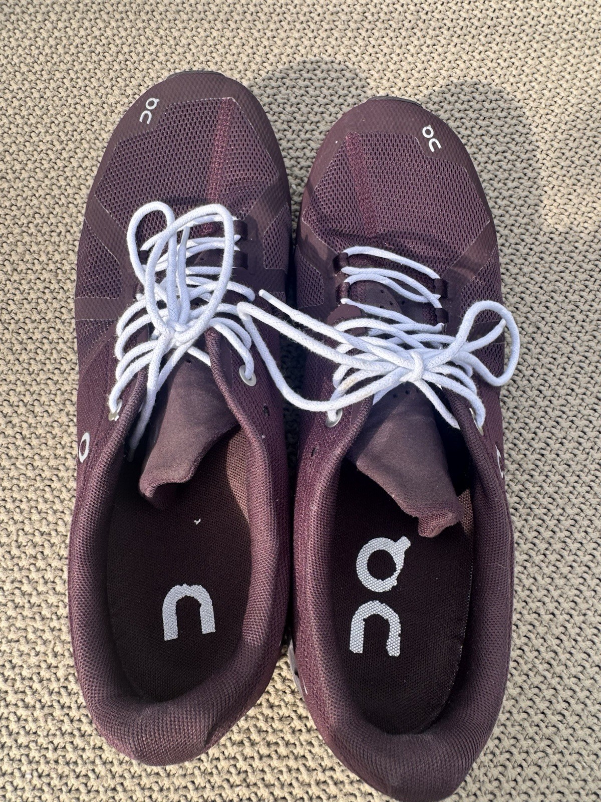On Running Cloud Sneakers Burgundy Purple Mesh US M11 EU45 Shoes
