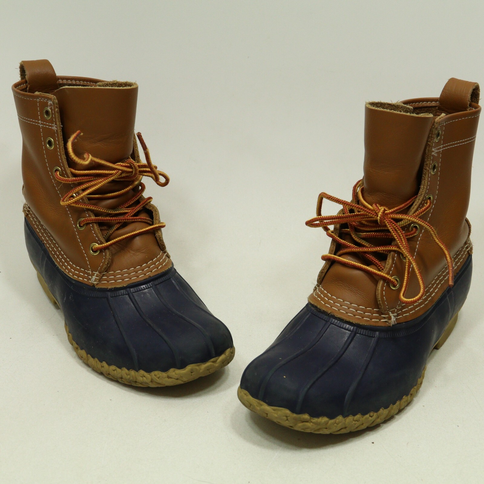 L.L. Bean Women’s The Original Duck Boots Brown Ankle Lace Up Pull Tab USA Sz 8M