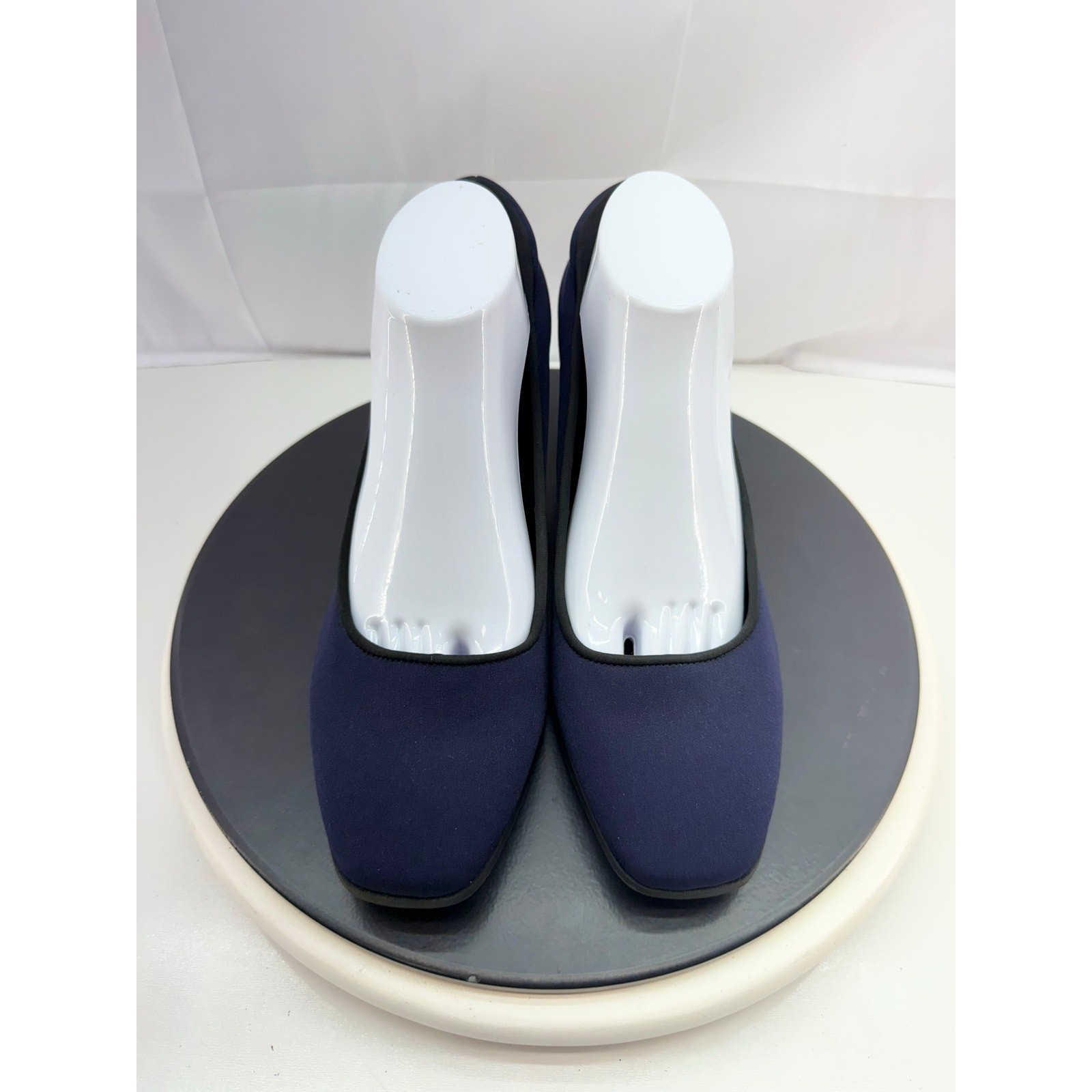 Aerosoles Casta Womens Size 10.5 Mid Heel Pump Navy Stretch Gabardine Fabric NEW