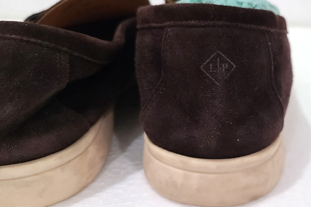 Loro Piana Dark Brown Suede Summer Charms Walk Loafers Size EU 40 US 9.5