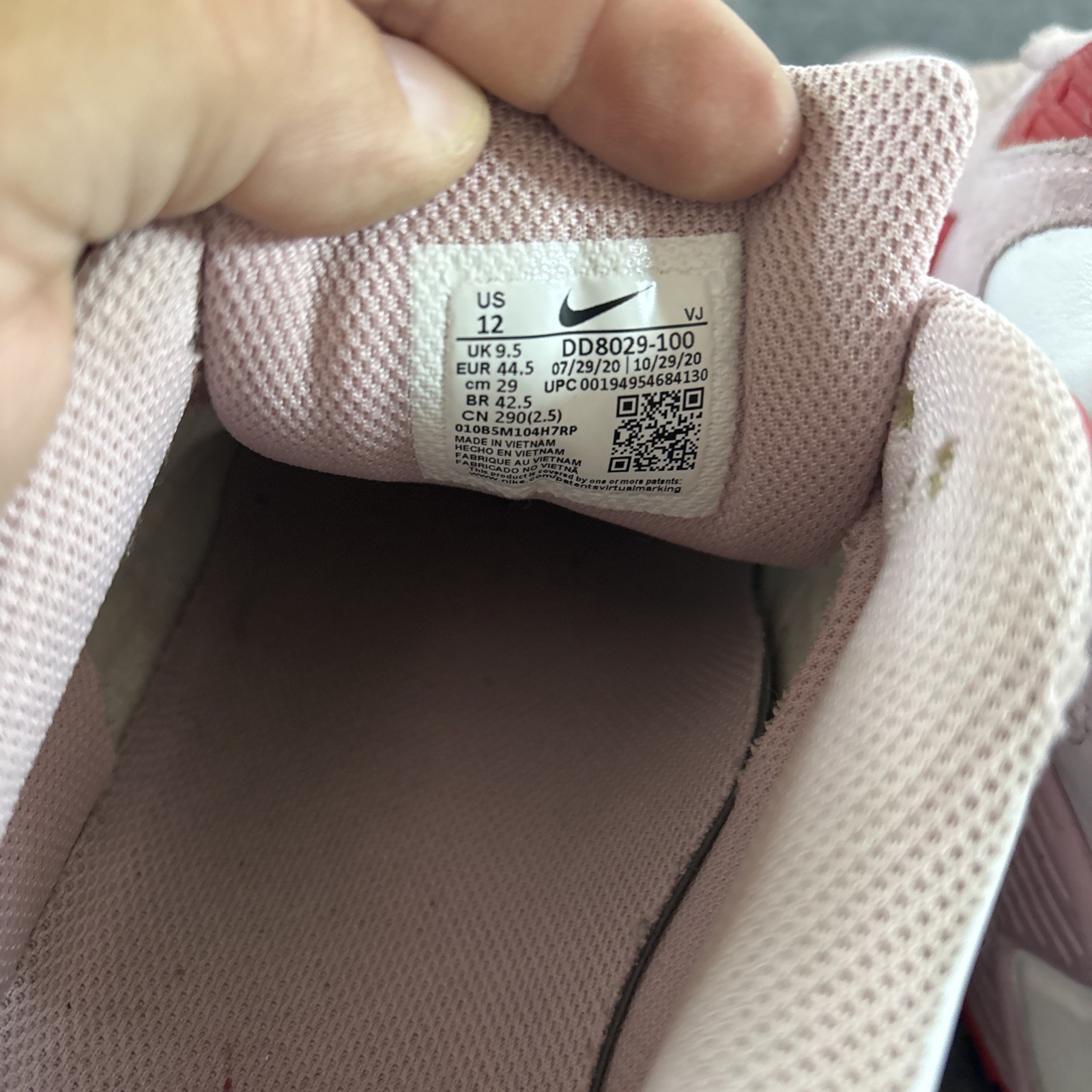 Nike Air Max 90 Love Letter Valentines Day ‘21 Pink Red White DD8029-100 Size 12