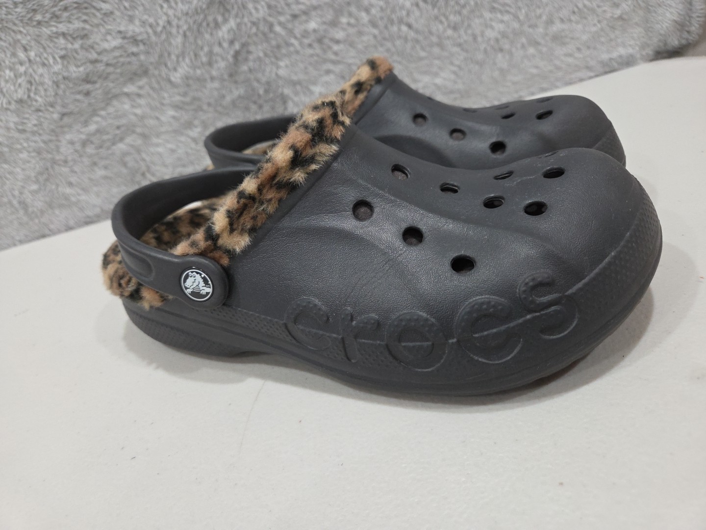 Crocs Unisex Baya Leopard Lined Clog | 16238 Unisex Sz Men’s 6 Women’s 8