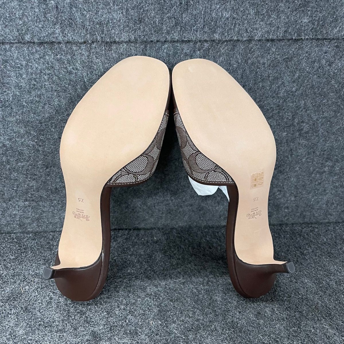 COACH Margot Signature Jacquard Sandals Women’s Size US 7.5 B Oak
