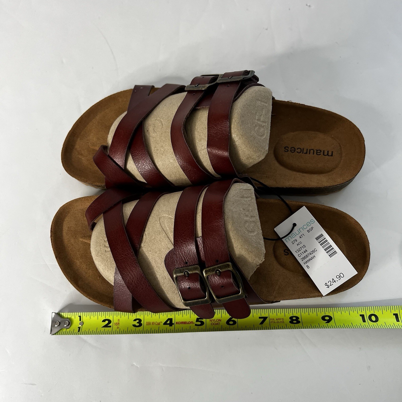MAURICES Women’s Slip On Sandals Sz 8 Color Brown All Man-Made Materials