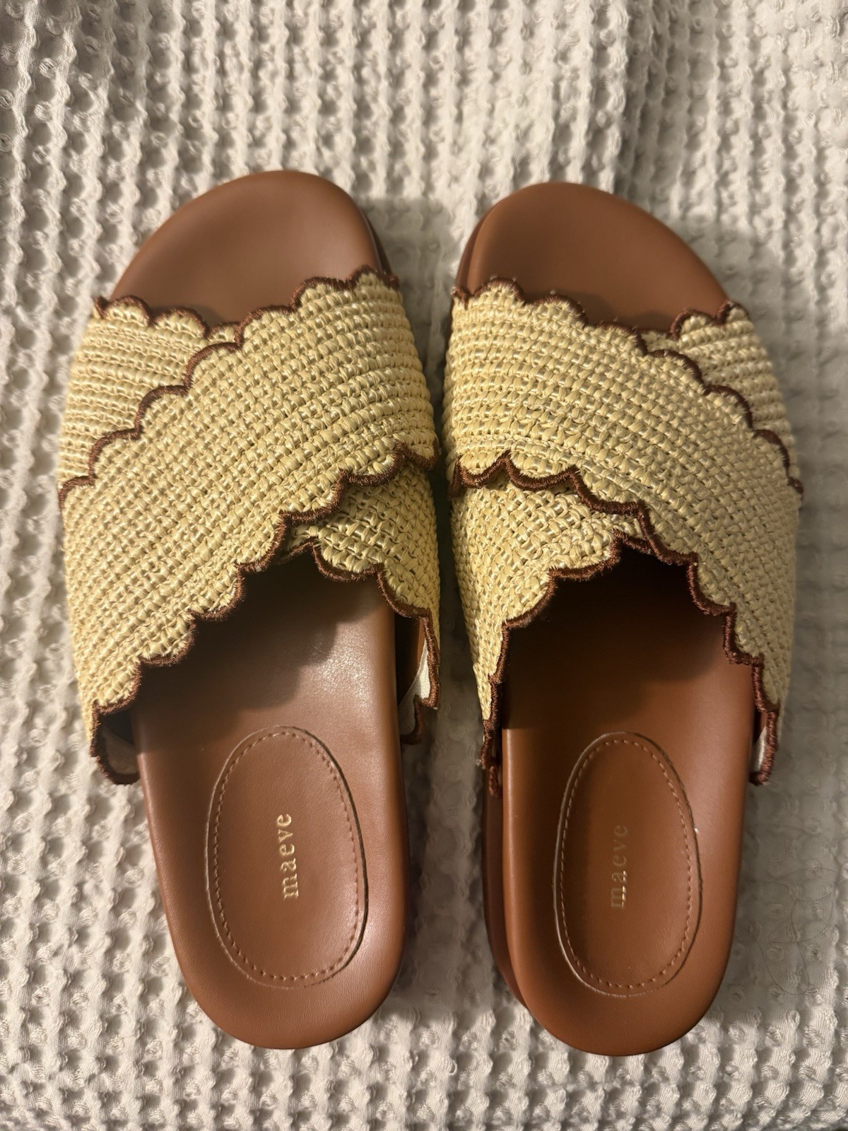 Maeve Anthropologie Scallop Banded Sandals Women’s Size 37