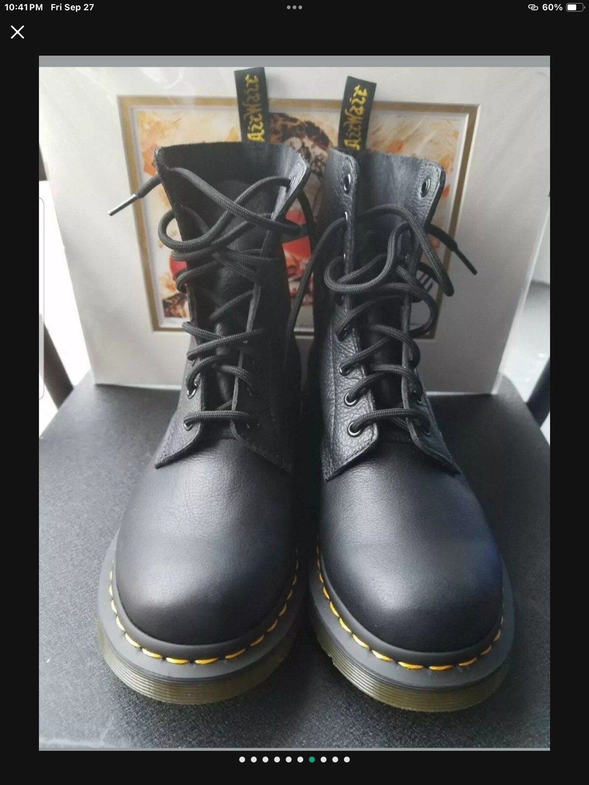 Women’s Shoes Dr. Martens PASCAL 8 Eye Leather Boots 13512006 BLACK VIRGINIA