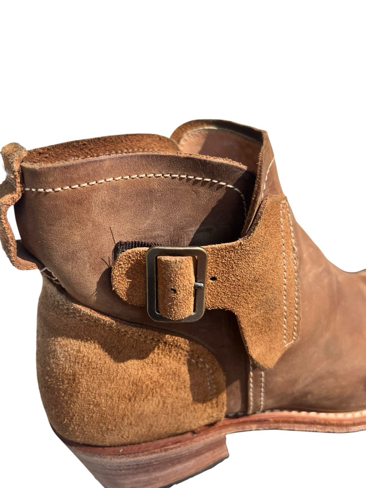 Vtg Timberland Boot Company Women Sz 11 M Brown Suede Side Buckle Ankle #263085