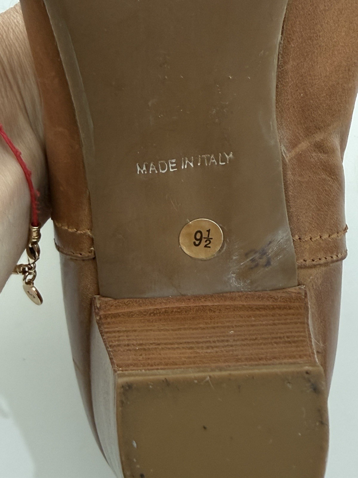Aquatalia Italian L Brown Leather Heeled Boots -8.5/