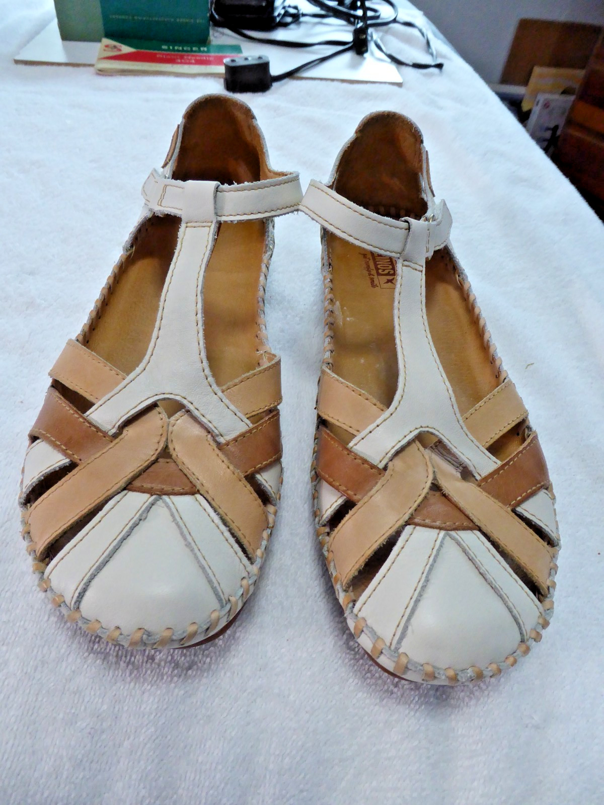 Pikolinos Women’s P. Vallarta Leather Wedge Sandals Size EU 40 US 9-9.5