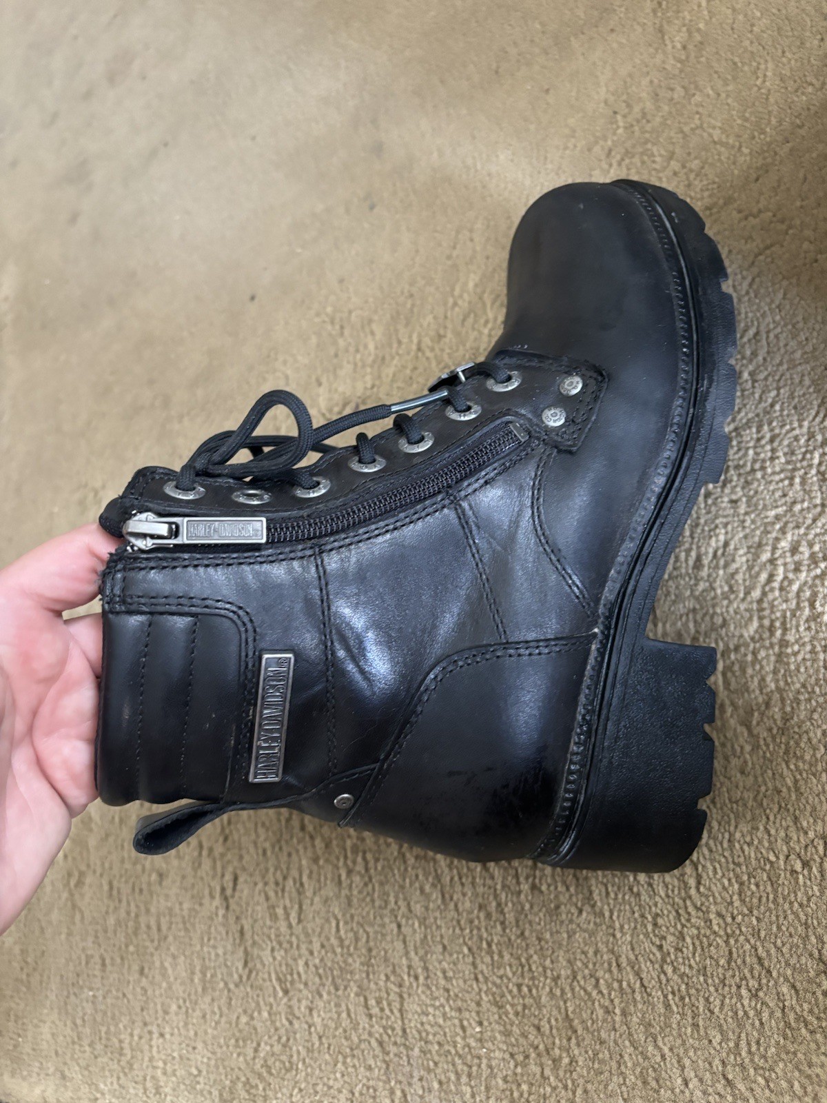 Harley Davidson womens leather boots size 8
