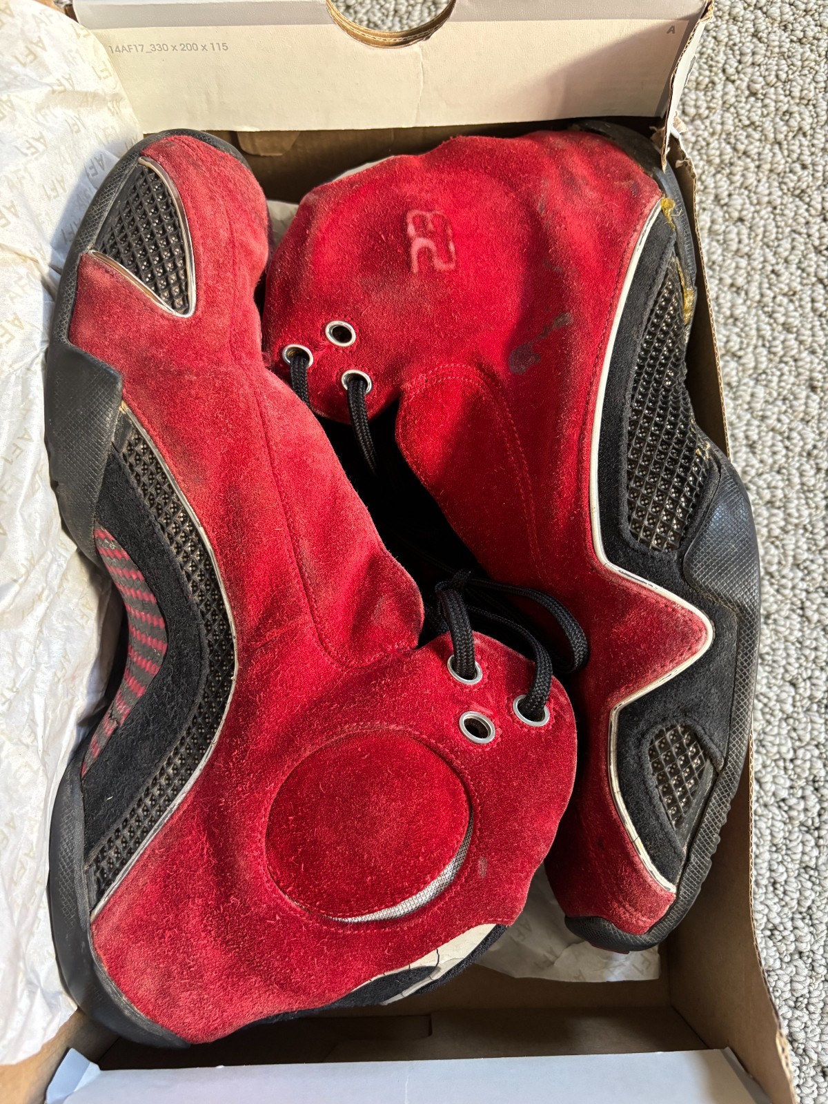 Nike Air Jordan XXI 21 OG Red Suede Basketball Shoes Men’s Size 10 Rare